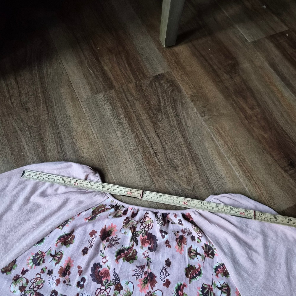 Vintage X America Pink Floral Boho Embroidered Blouse Large Cottagecore Peasant‎ - Picture 10 of 10